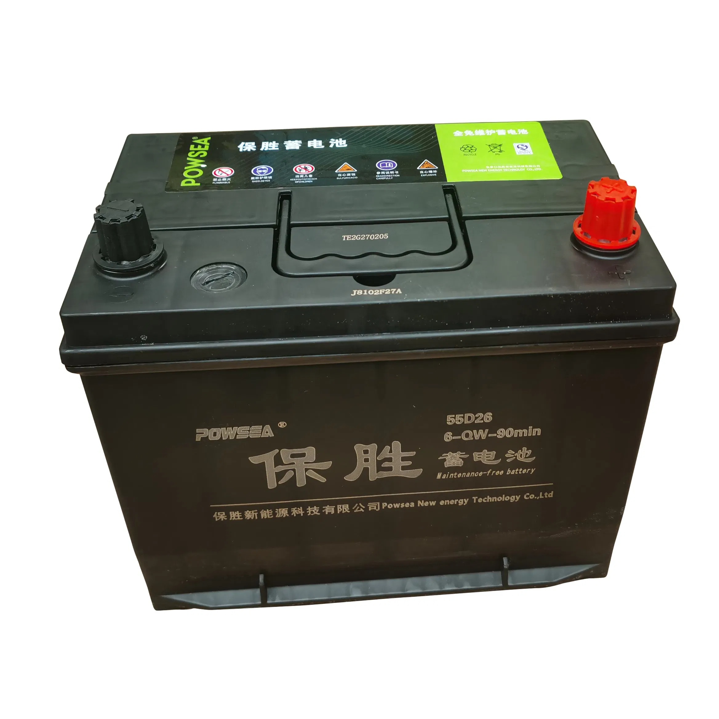 12V Marine Battery Free Automotive 80d26 12v lead acid battery powsea OEM Battery Manufacturing 12v Marine Battery Maintenance-Free Automotive 80D26 - الصورة 2